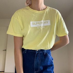 Superdry Japanese Yellow Logo Graphic Tee